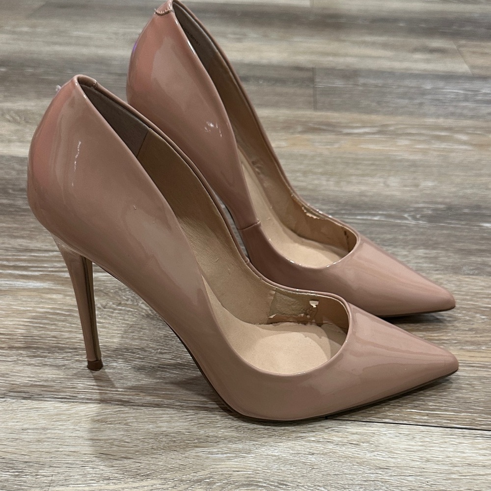 Steve Madden Nude Patent Leather Heels